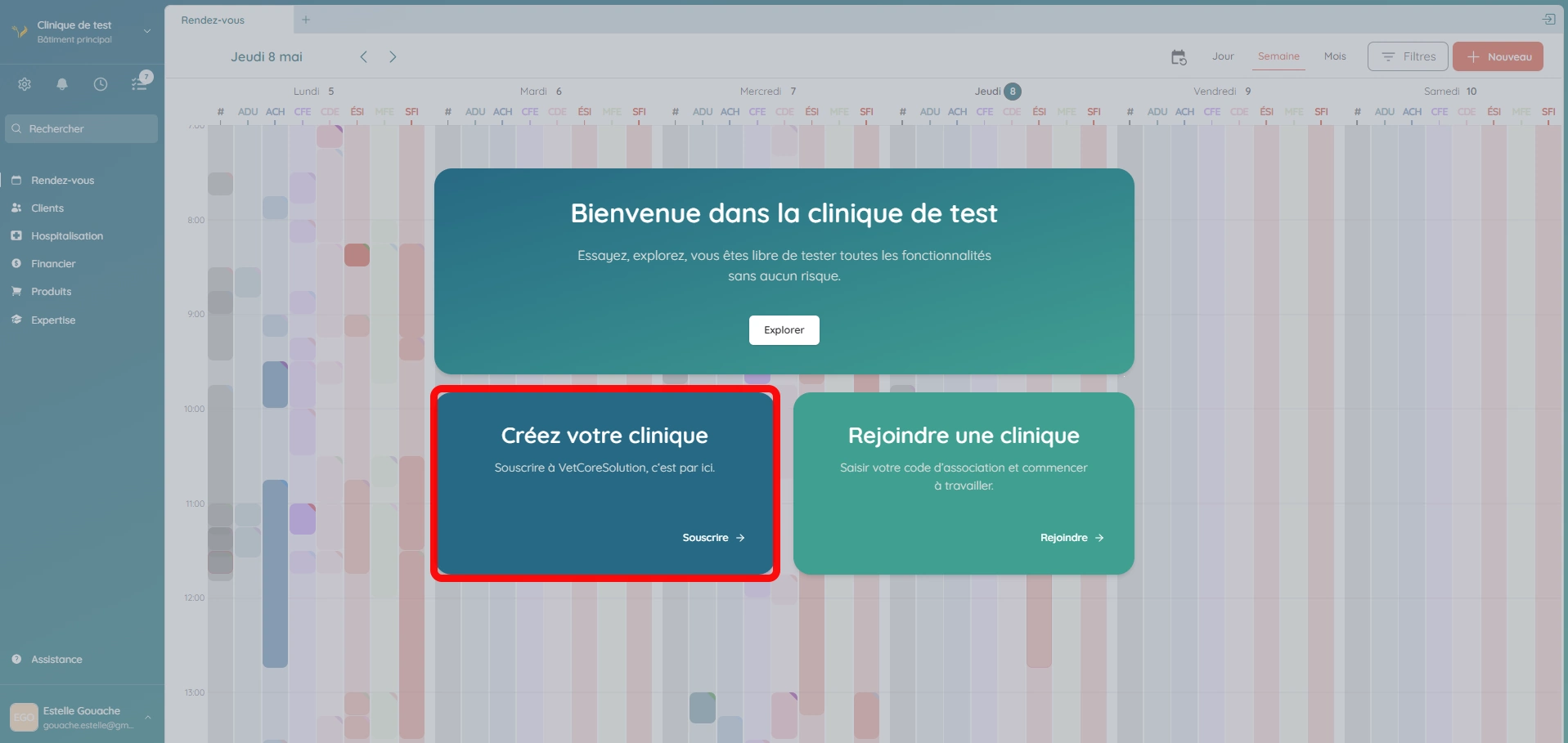 Capture d’écran montrant comment accéder à la souscription