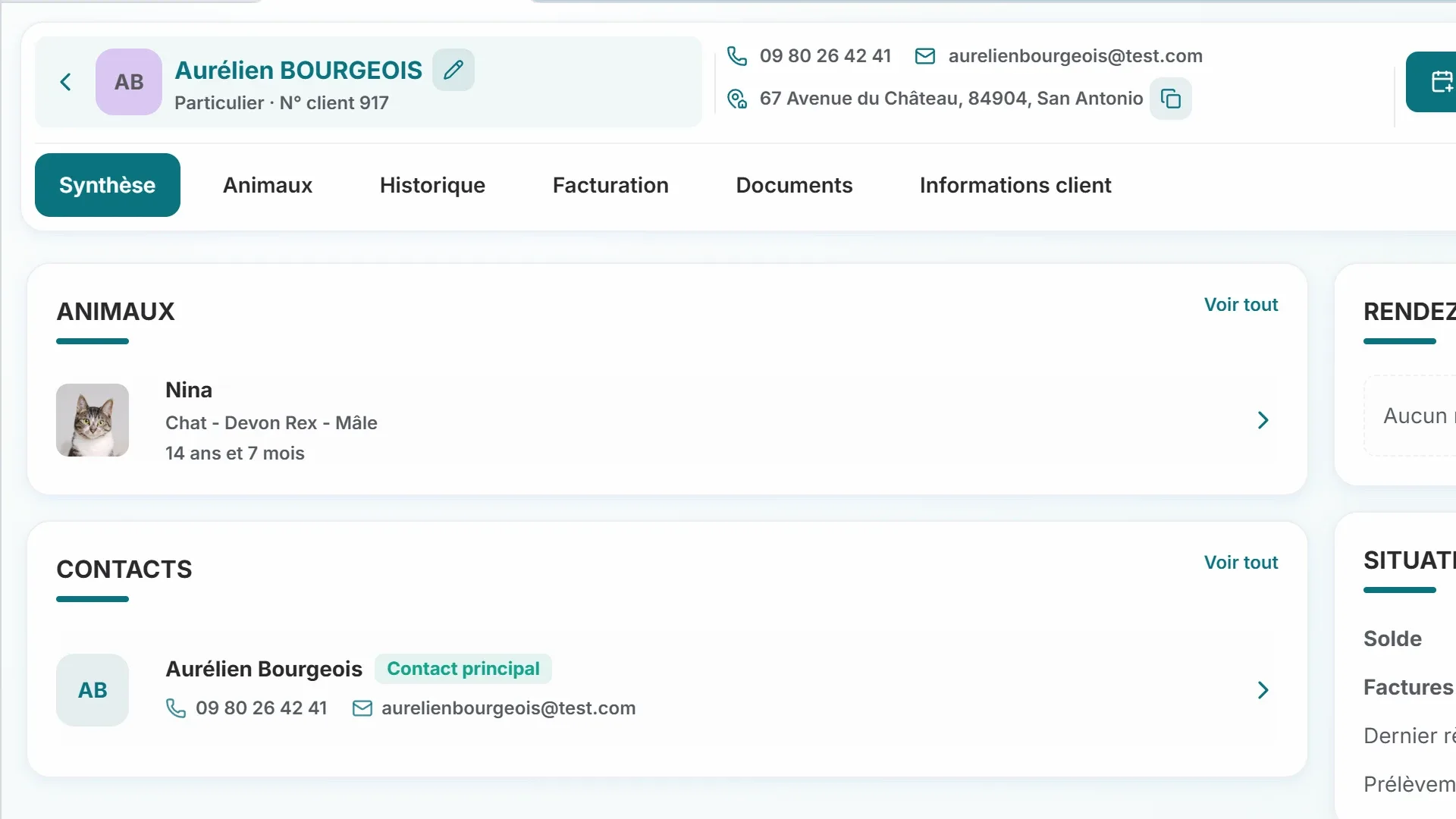 Centralized client and animal record